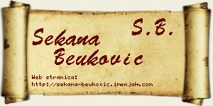 Sekana Beuković vizit kartica